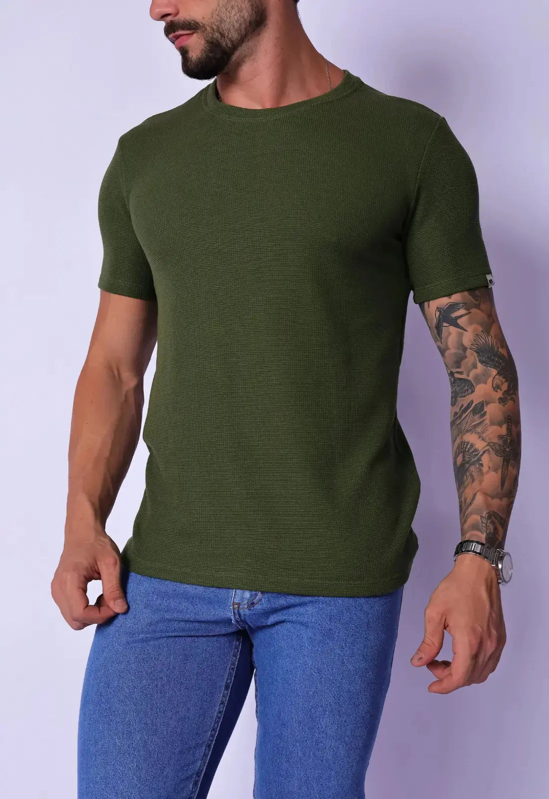 Camiseta Masculina Tricot Verde - CW STORE