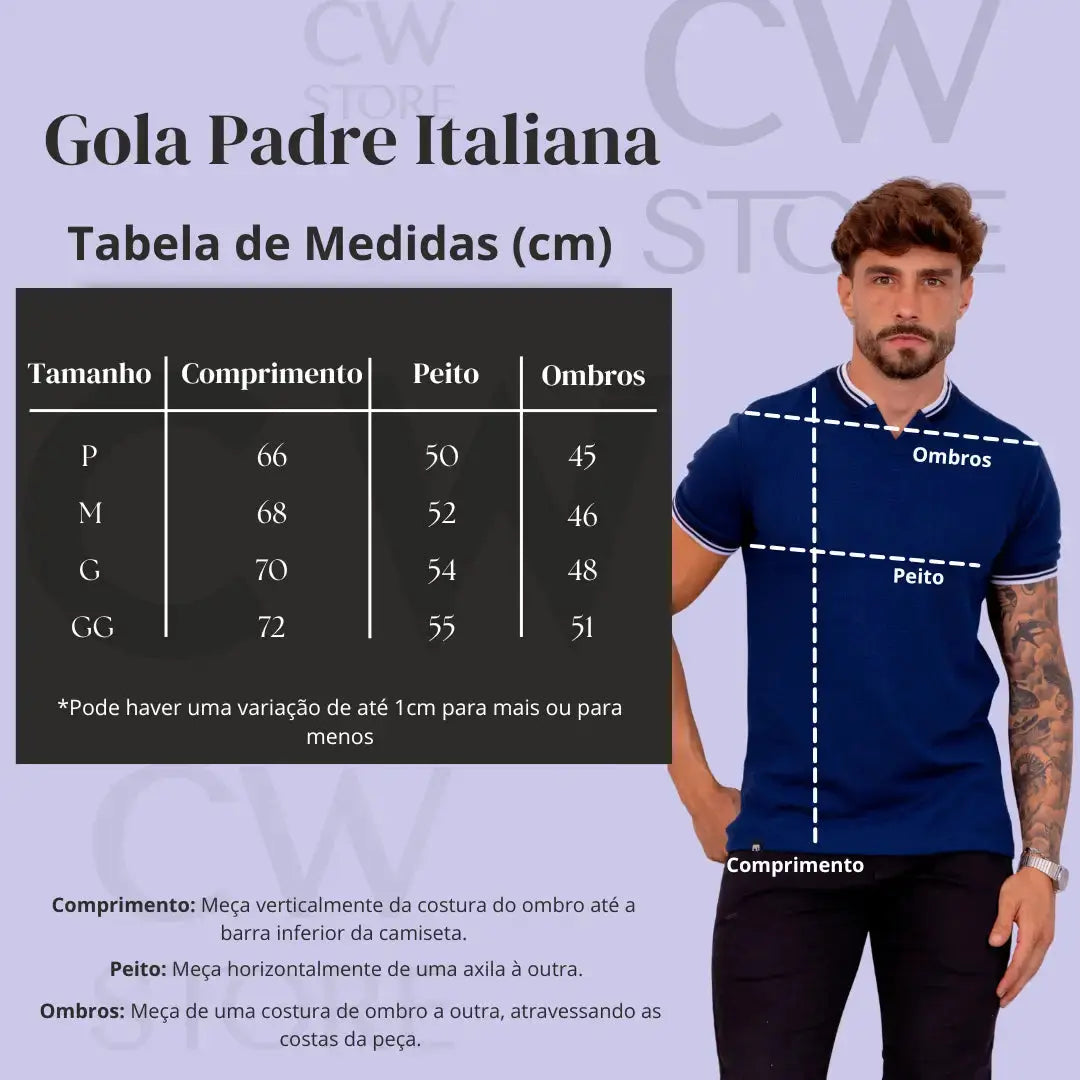 Camiseta Tricot Italiana Azul Marinho CW STORE