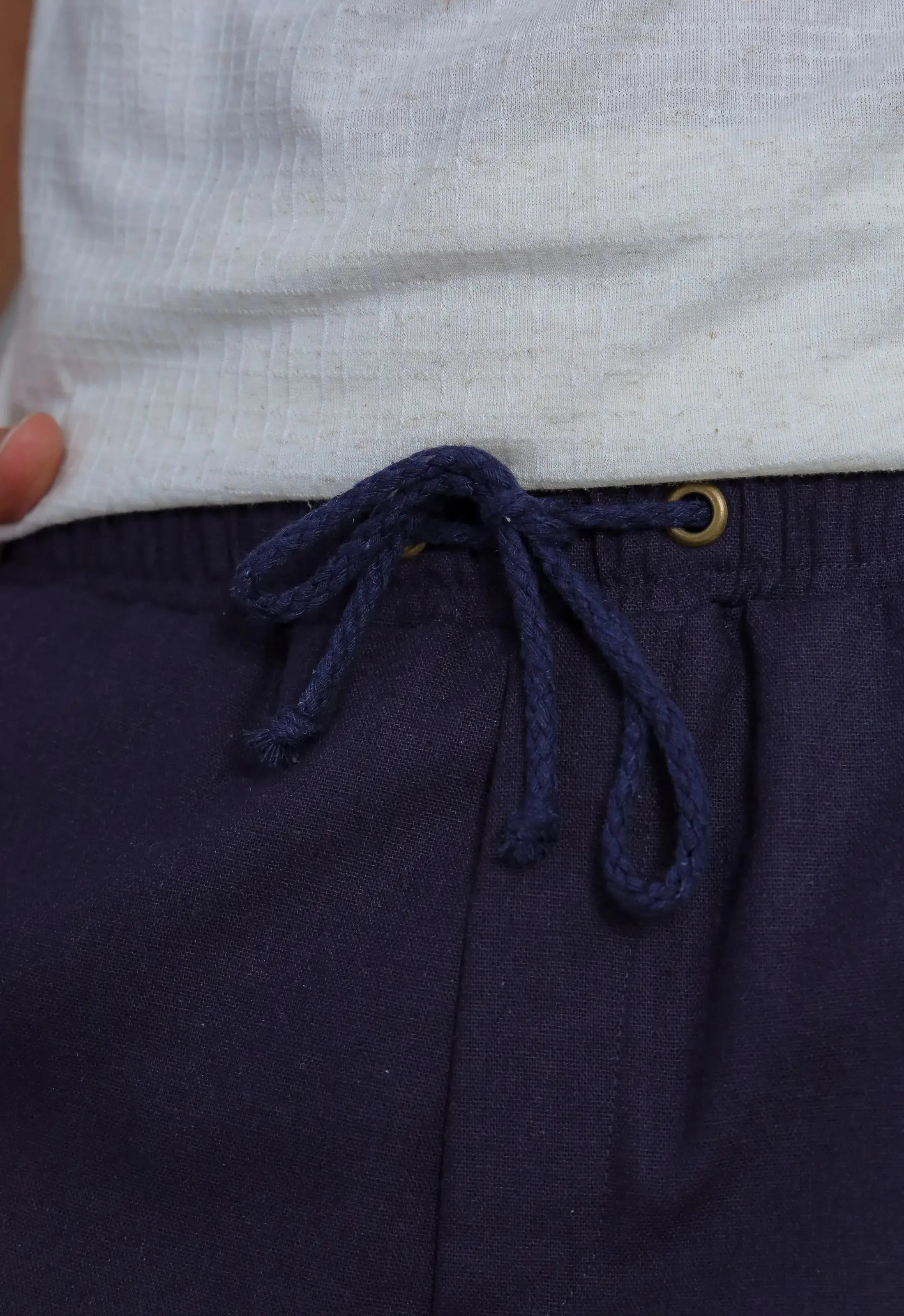 Shorts de Linho Masculino Marinho CW STORE
