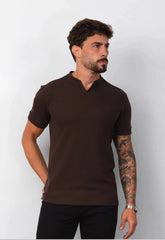 Camiseta Tricot Italiana Marrom CW STORE