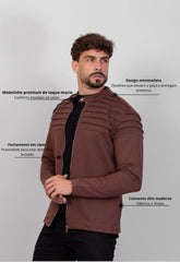 Jaqueta Masculina Moletinho Marrom CW STORE
