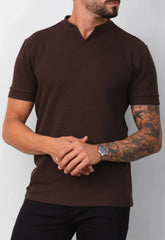 Camiseta Tricot Italiana Marrom CW STORE