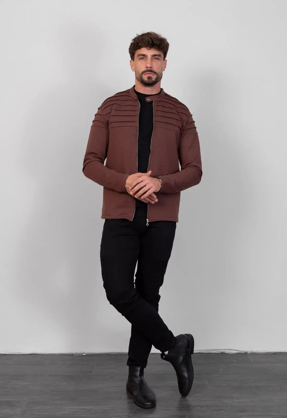Jaqueta Masculina Moletinho Marrom CW STORE