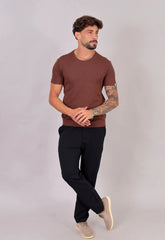 Camiseta Masculina Tricot Marrom Café CW STORE