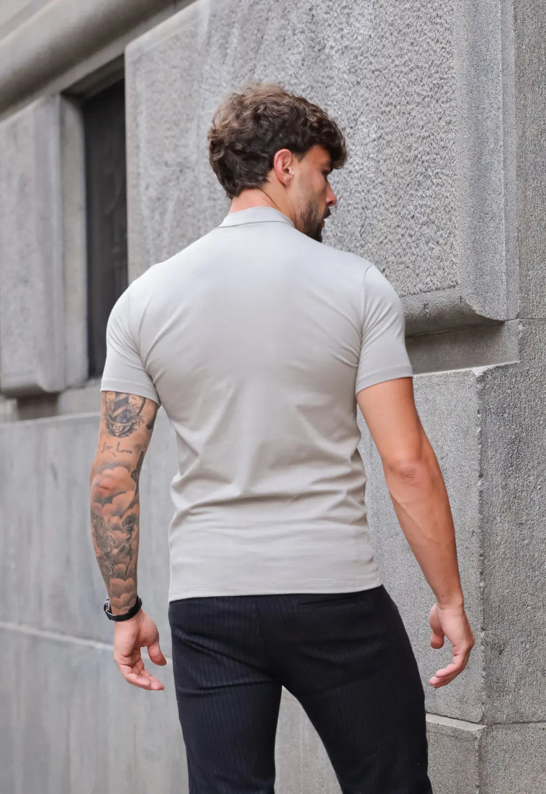 Camiseta Masculina Gola Alta Verde