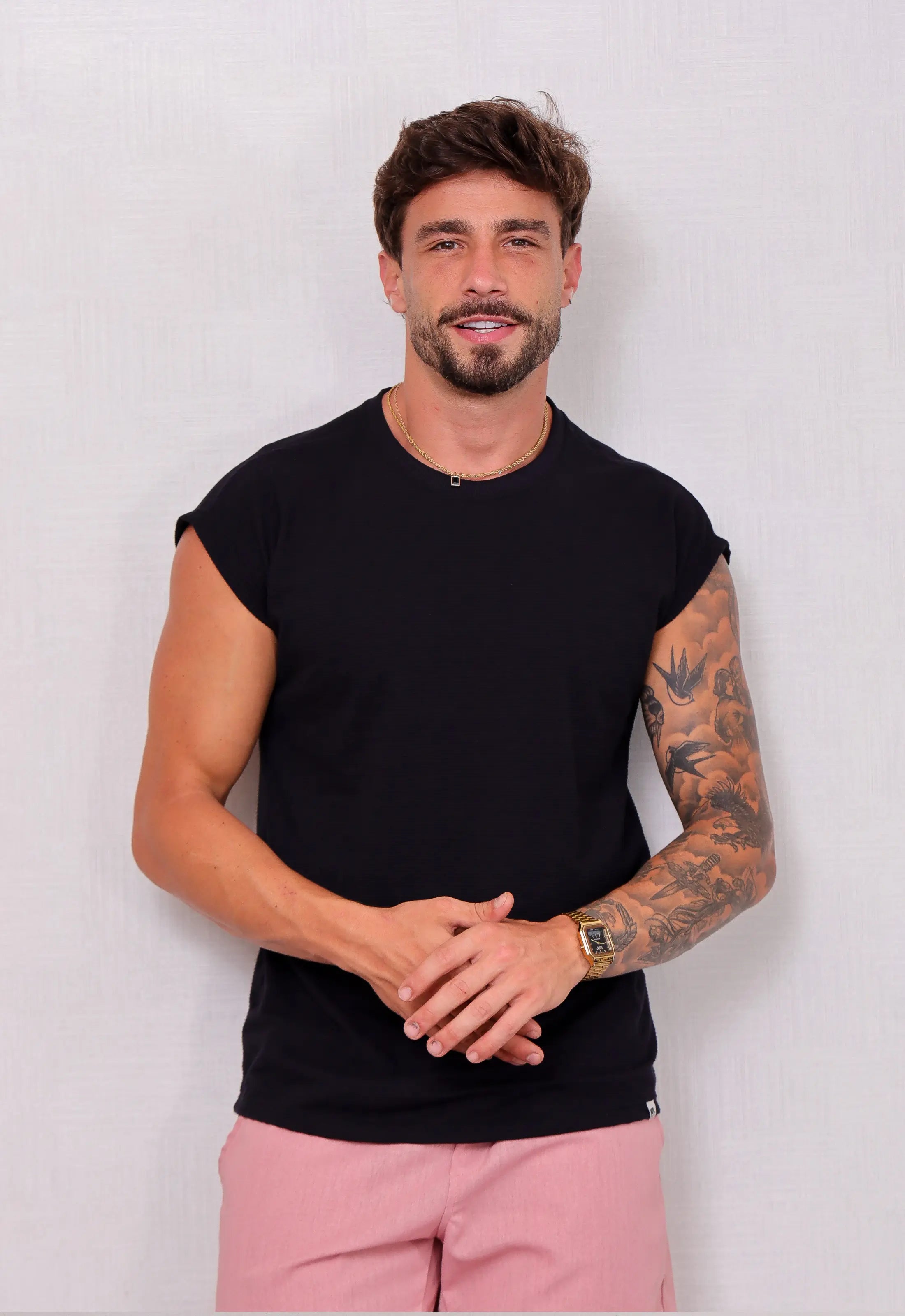 Camiseta Regata Tricot Preta CW STORE