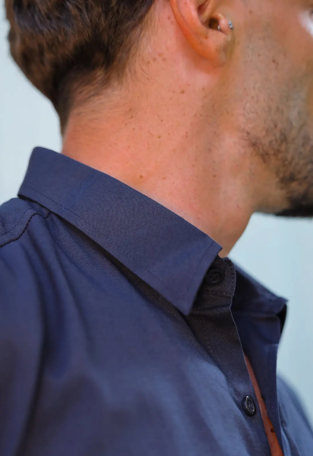 CAMISA MANGA LONGA COM ELASTANO PRETA CW STORE