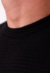 Camiseta Masculina Tricot Touch Slim Preto CW STORE