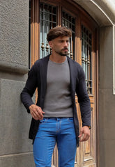 Sobretudo Slim Moletinho Preto CW STORE