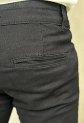 Calça Alfaiataria em Sarja com Elastano Preto CW STORE