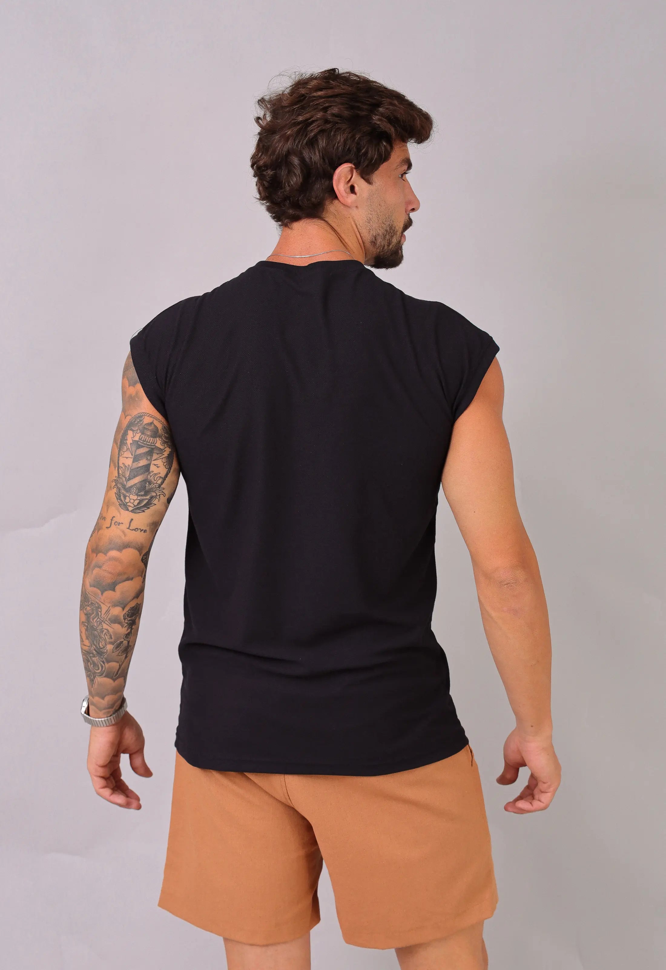 Camiseta Regata Machão Masculina Preta CW STORE