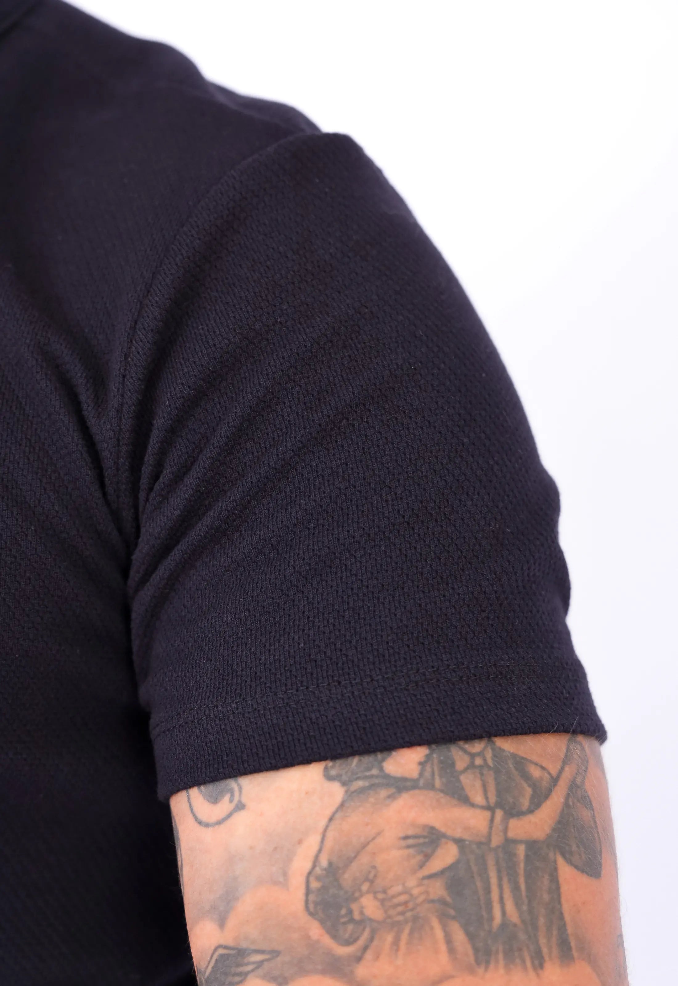 Camiseta Henley Slim Tricot Preto CW STORE