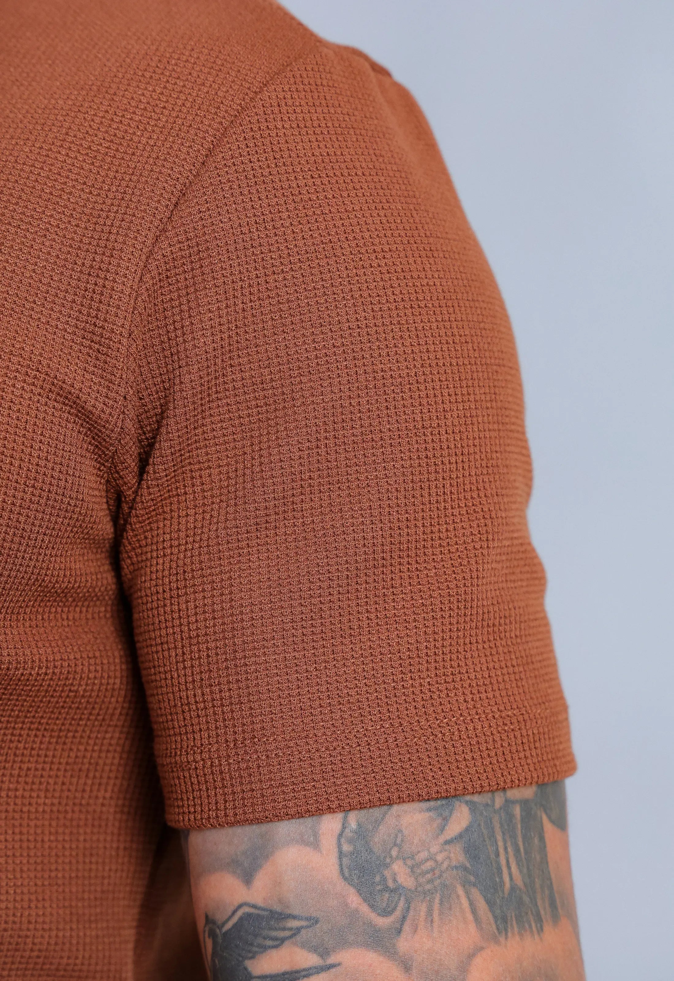 Camisa Polo Italiana Tricot Terracota Escuro CW STORE