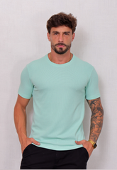 Camiseta Masculina Tricot Verde Claro