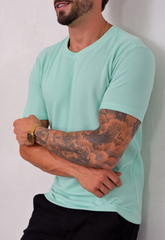 Camiseta Masculina Tricot Verde Claro