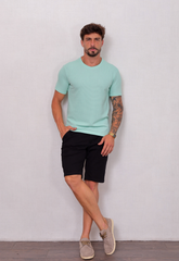 Camiseta Masculina Tricot Verde Claro