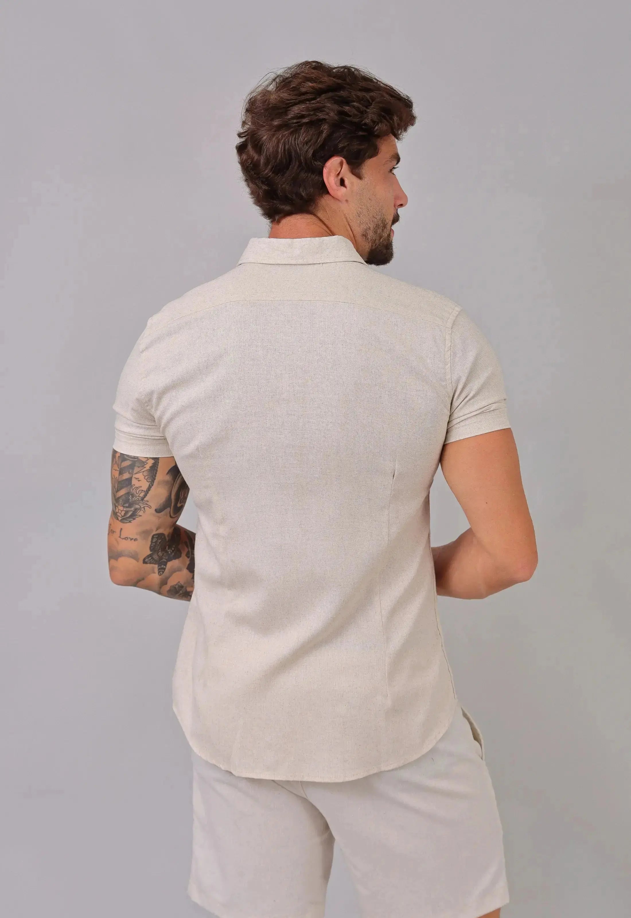 Camisa Masculina Linho com Viscose – textura diferenciada do tecido | CW Store