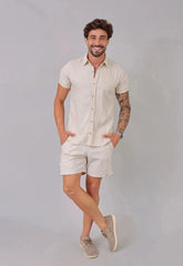 Camisa Masculina Linho com Viscose – tecido de toque macio e caimento leve | CW Store