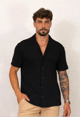 Camisa Masculina Tricot Touch Preta | CW Store