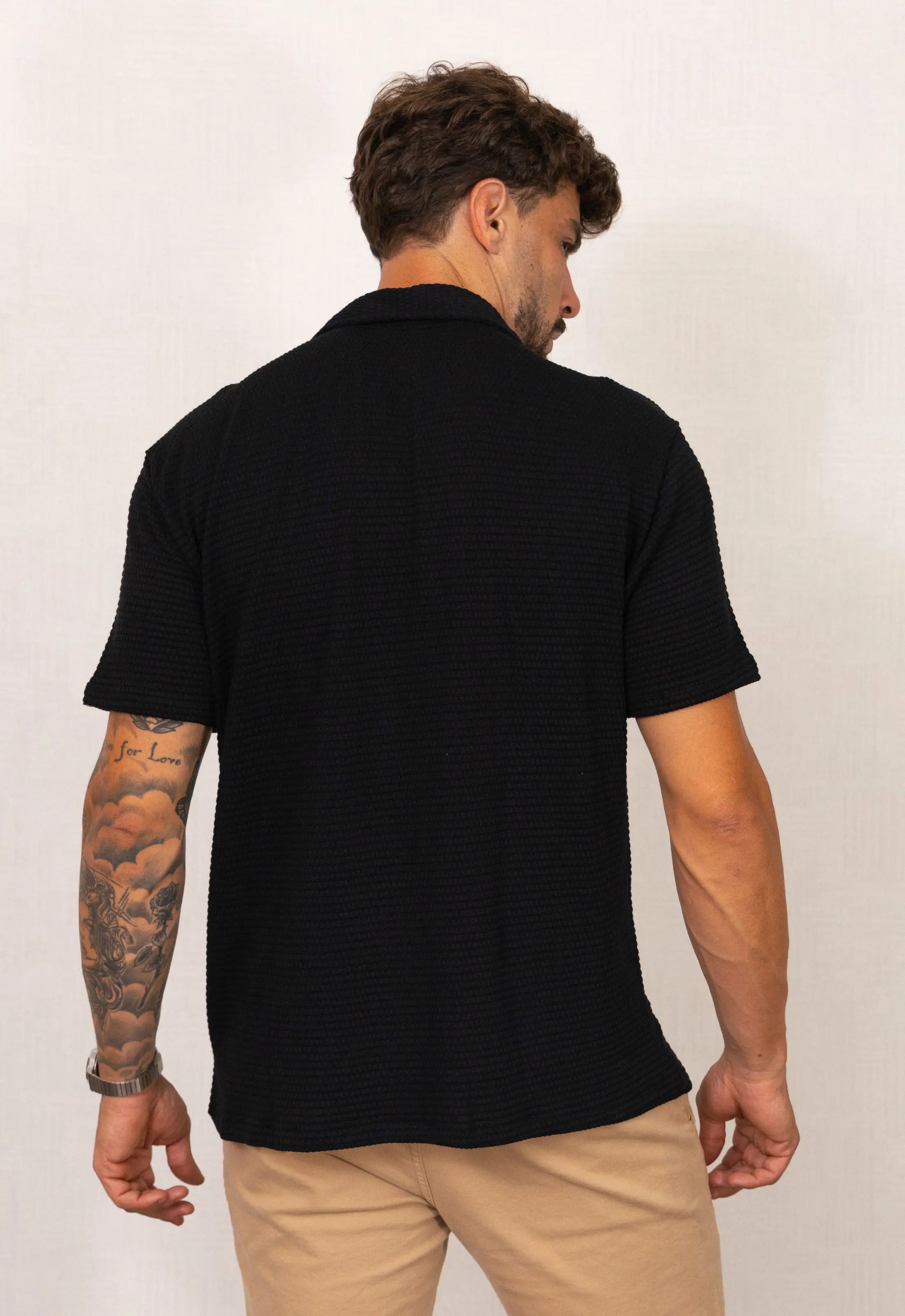 Camisa Masculina Tricot Touch Preta CW STORE